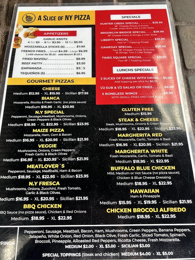 A Slice Of NY Pizza Menu image 2